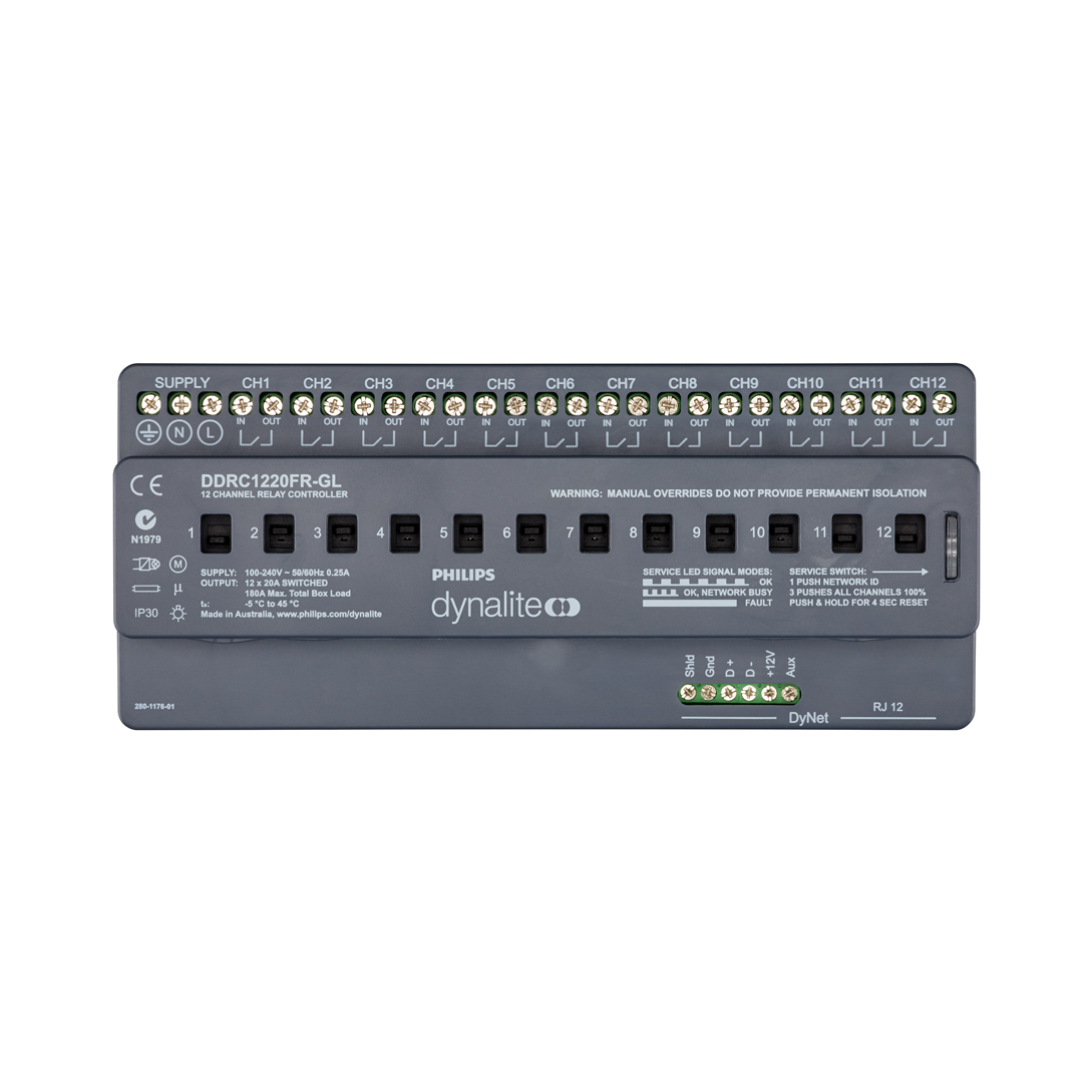 product_lightmoves_lighting_control_relay_controllers_philips_dynalite_ddrc1220fr-gl_front